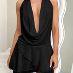 Mirabel - Backless Mini Dress with Halter Neck — view 3