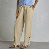 Shania - Relaxed Pants with Buttons — view 2