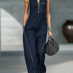 Jamie | Minimalist Sleeveless Relaxed Jumpsuit — view 2