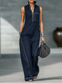 Jamie | Minimalist Sleeveless Relaxed Jumpsuit — view 2