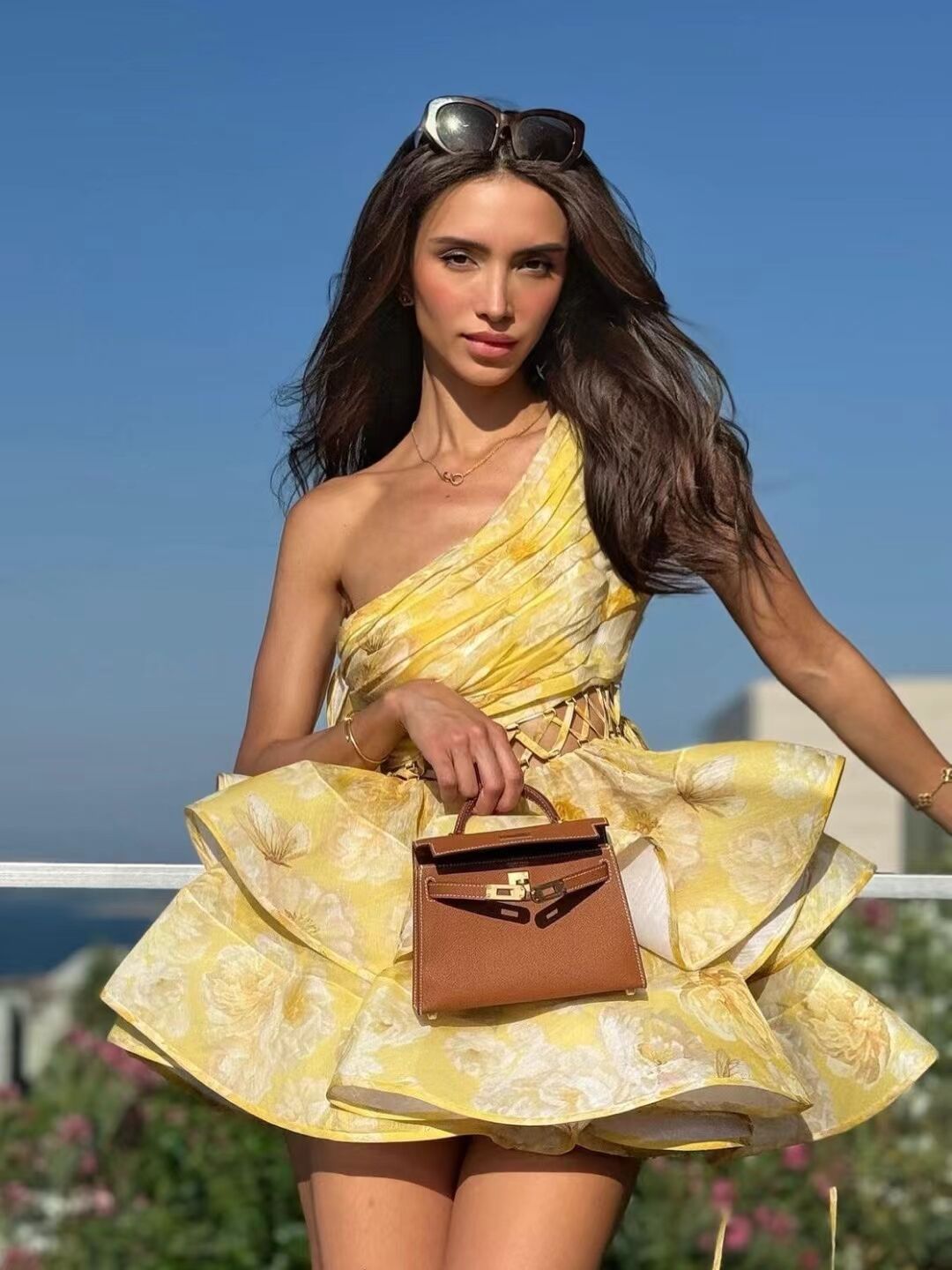 Daphne - One-Shoulder Floral Mini Dress — view 6
