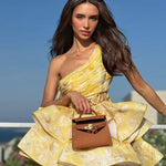 Daphne - One-Shoulder Floral Mini Dress — view 6