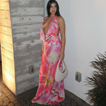 Aviana - Backless Maxi Dress with Halter Neck — view 6