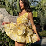 Daphne - One-Shoulder Floral Mini Dress — view 5