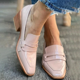 Olga™ - Pink leather loafers — view 3