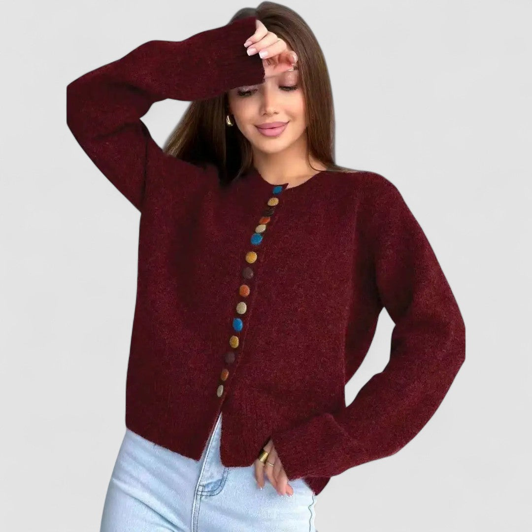 Nicole - Button Detail Cardigan — view 4