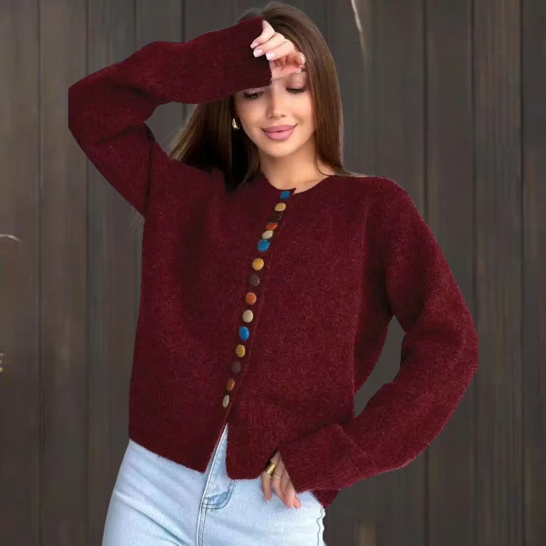 Nicole - Button Detail Cardigan — view 5