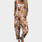 Highland Cow Print Dungarees
