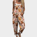 Highland Cow Print Dungarees