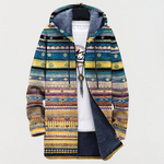 Coat with Wavy Tribal Pattern — view 2