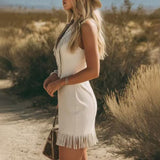 Sadie | Boho Tassel Mini Dress — view 5
