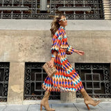 Cassandra - Vibrant Geometric Dress — view 3