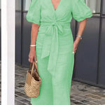 LYNORA | Elegant Midi Dress with V-Neck — view 6