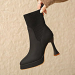 Libby - Platform Boots, Comfort and Feminine Elegance — view 9