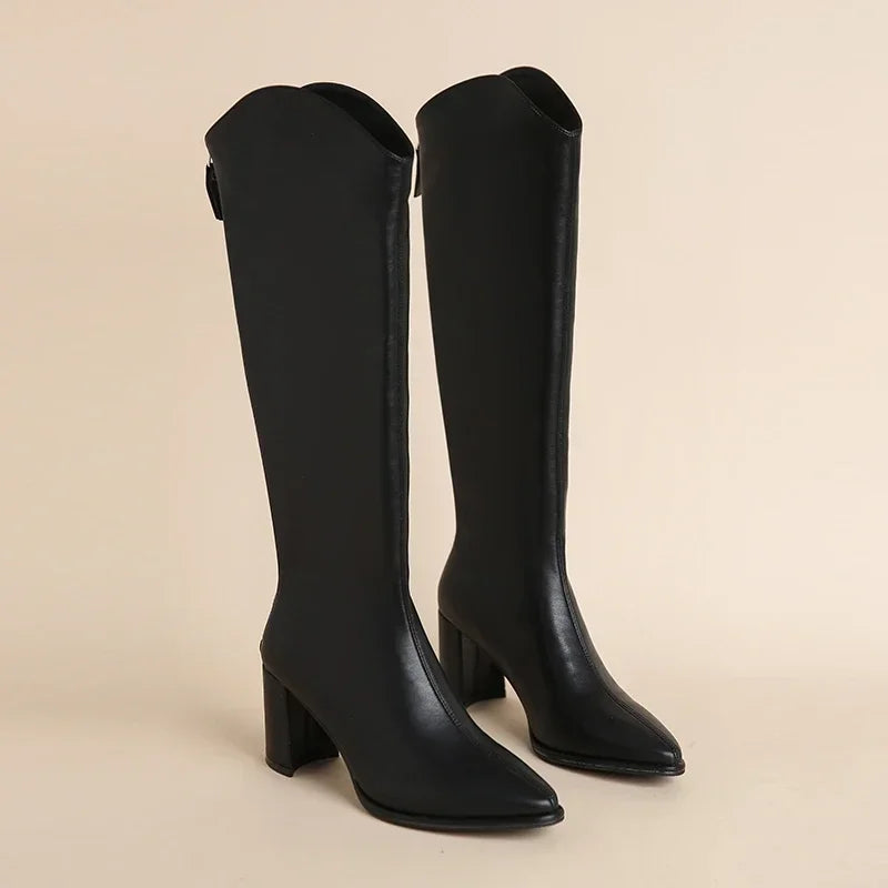 Hilda - Chunky Heel Boots with Winter Elegance — view 2