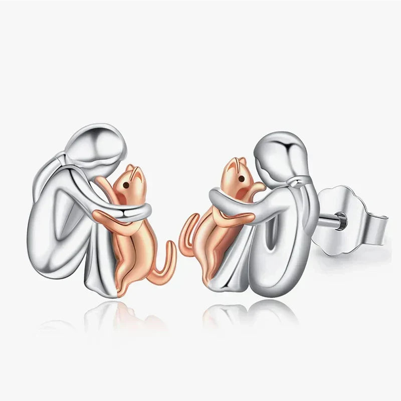 Cat Hug Earrings — view 2
