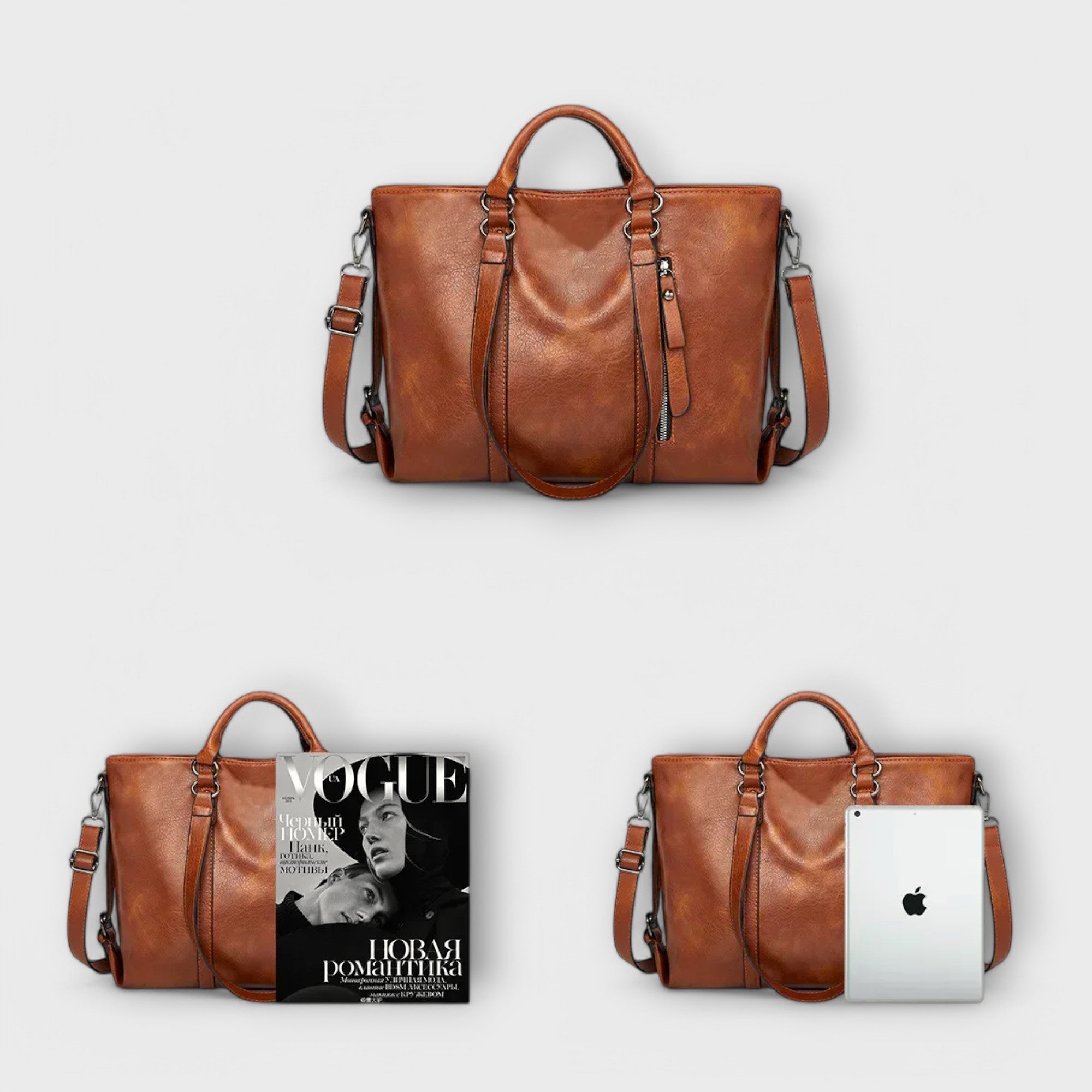 Zephyra - Large Leather Bag — view 7
