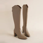 Hilda - Chunky Heel Boots with Winter Elegance
