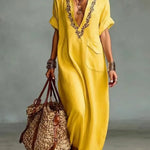 Hiria | Bohemian Maxi Dress with Floral Print — view 4