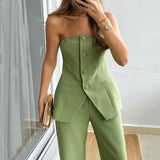 BRIA - Sleeveless Two-Piece Set with Buttons — view 8