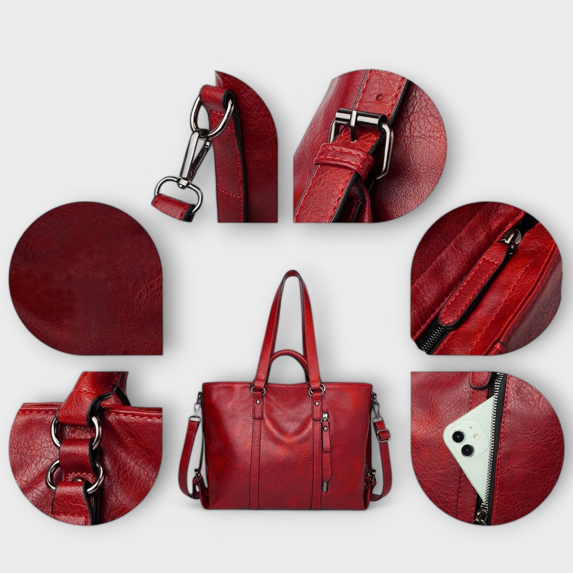 Zephyra - Large Leather Bag — view 5