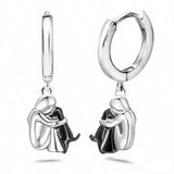Dog Hug Earrings (Round Clasp) — view 3