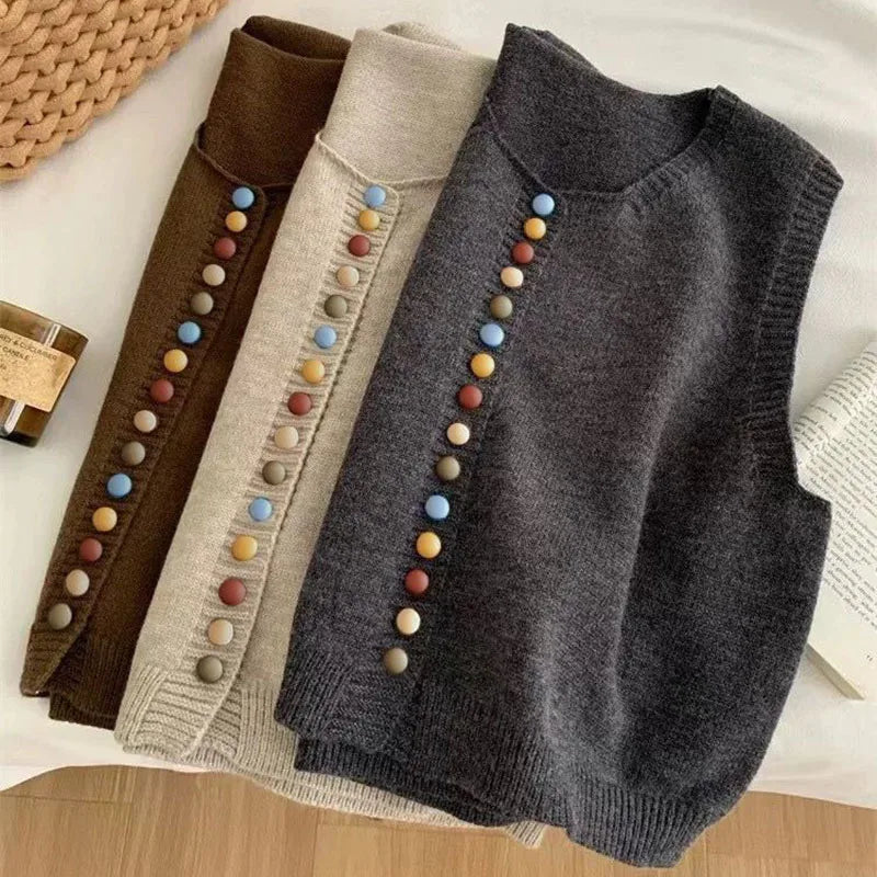 Maisie - Button Knit Vest — view 8