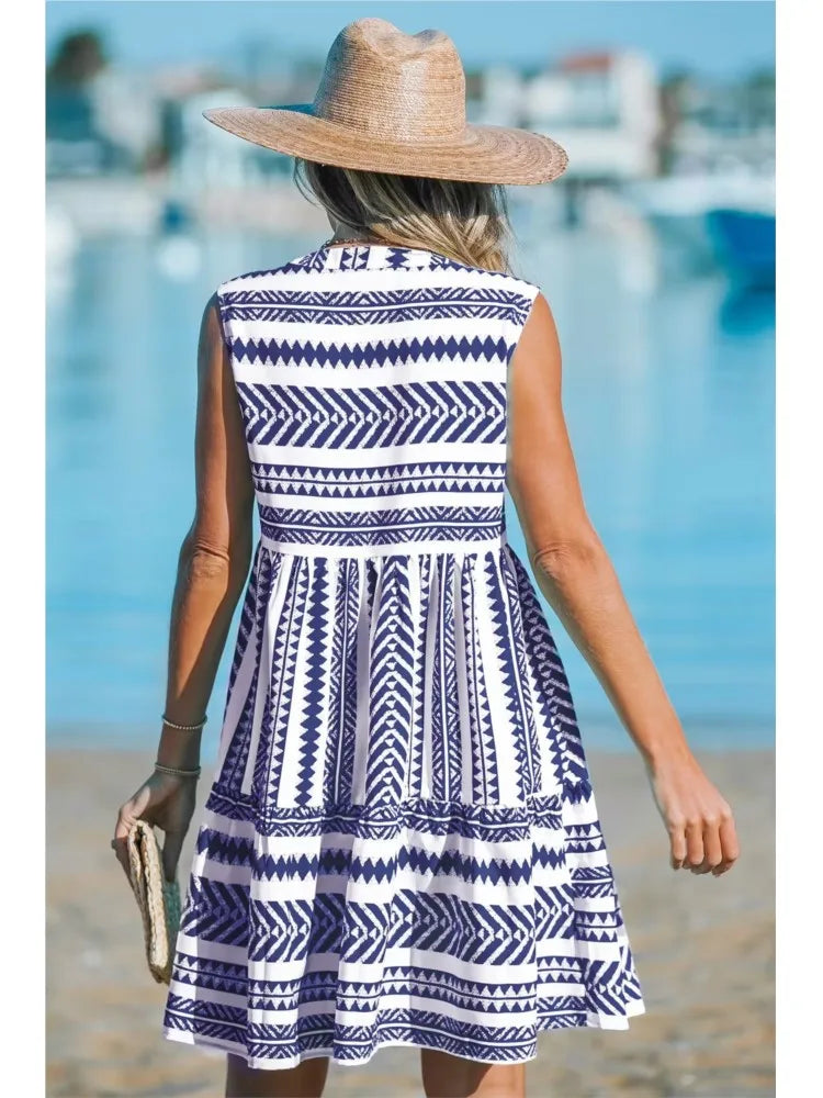 Katrina - Geometric Summer Dress — view 7