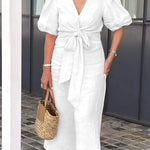 LYNORA | Elegant Midi Dress with V-Neck — view 3