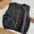 Maisie - Button Knit Vest — view 3