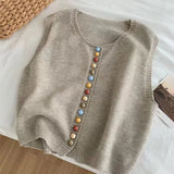 Maisie - Button Knit Vest — view 4
