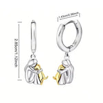 Dog Hug Earrings (Round Clasp) — view 7