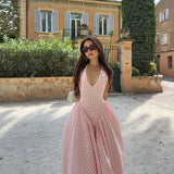 Reihana - Midi Dress with Check Print — view 6