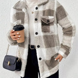 Martin | Elegant Checked Fleece Jacket — view 5