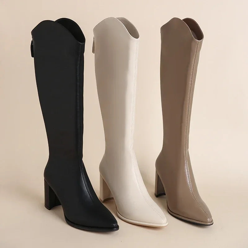 Hilda - Chunky Heel Boots with Winter Elegance — view 5