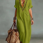 Hiria | Bohemian Maxi Dress with Floral Print — view 5