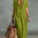 Hiria | Bohemian Maxi Dress with Floral Print — view 5