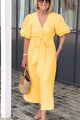 LYNORA | Elegant Midi Dress with V-Neck — view 4