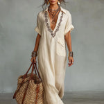 Hiria | Bohemian Maxi Dress with Floral Print — view 3