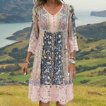 NAYA | FLUID BOHO LUXE MIDI DRESS — view 2