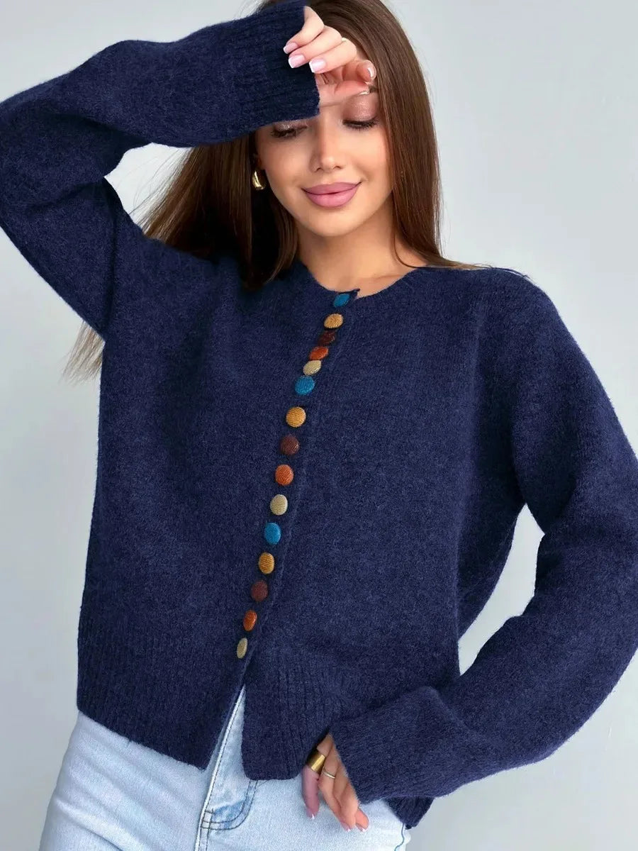 Nicole - Button Detail Cardigan — view 3