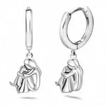 Dog Hug Earrings (Round Clasp) — view 5