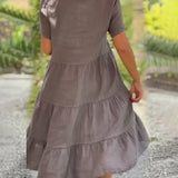 Bexley - Casual Summer Dress with V-Neck — view 9