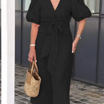 LYNORA | Elegant Midi Dress with V-Neck — view 2