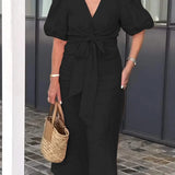 LYNORA | Elegant Midi Dress with V-Neck — view 2
