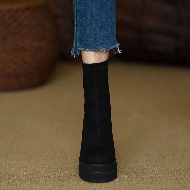 Olga - Modern-Style Boots with Suede Comfort — view 6