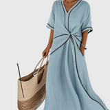 Helena | Maxi Dress with Draping — view 2