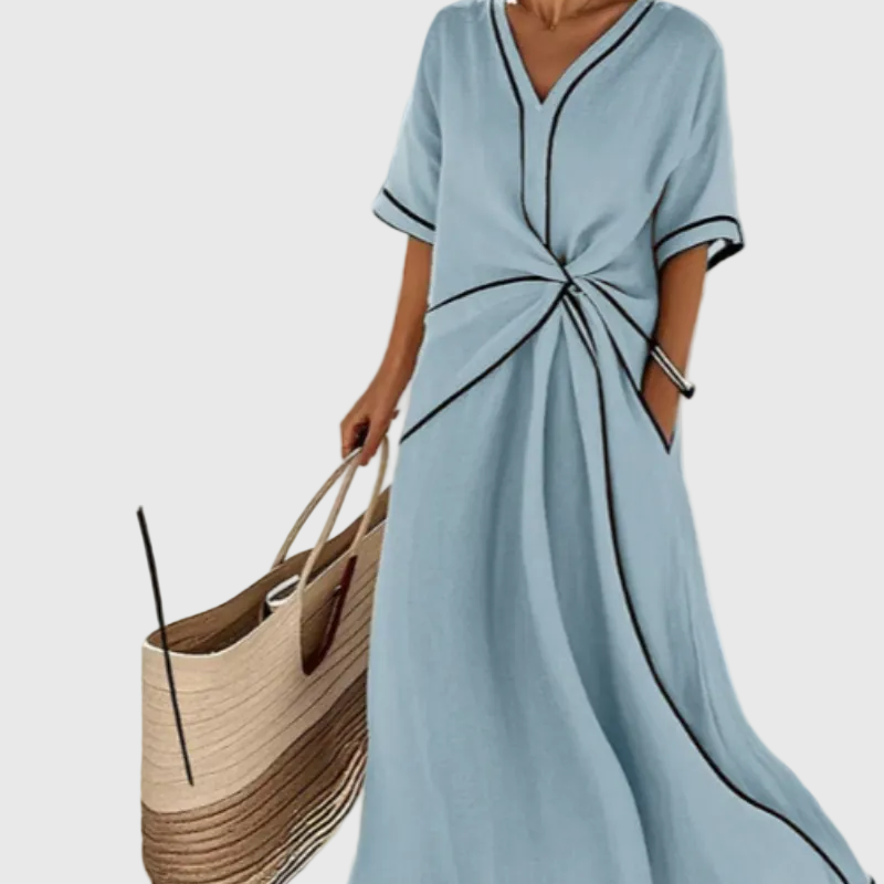 Helena | Maxi Dress with Draping — view 2