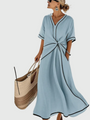 Helena | Maxi Dress with Draping — view 2