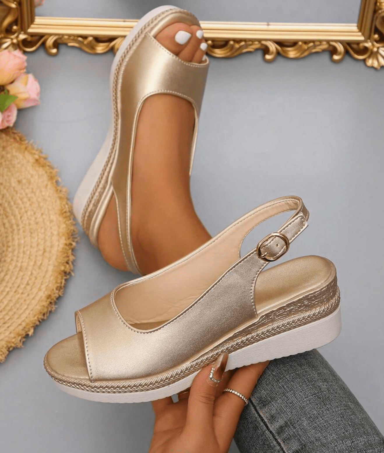 Chelsea | Orthopaedic Slingback Espadrille Sandals — view 4